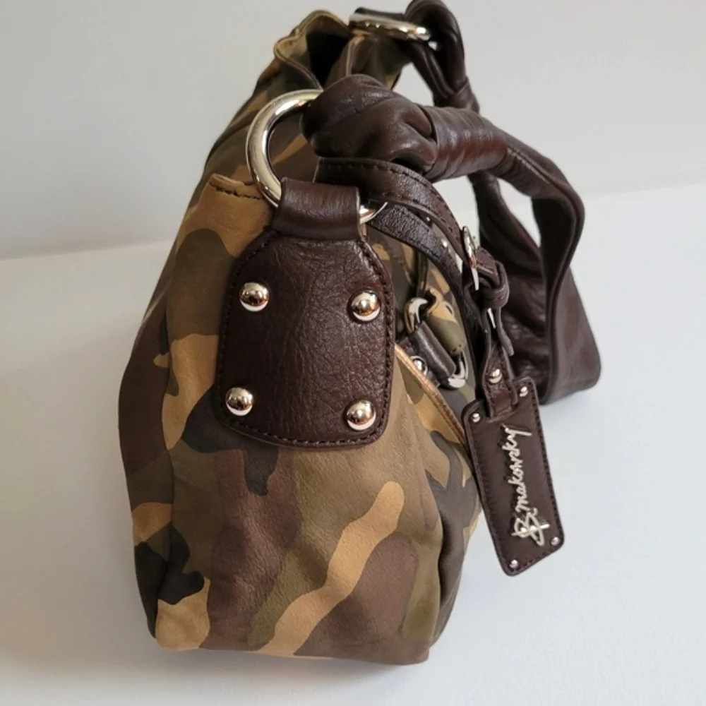 B.Makowsky leather hobo handbag with dust bag.